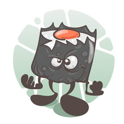 sushi zombie a fun cartoon character isolated
