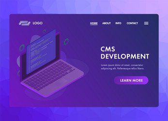 website cms content management system vector