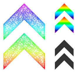 Spectral net mesh gradient shift up icon vector