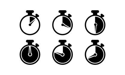 Timer stopwatch chronometer time clock icon vector