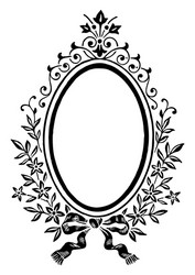 Antique frame engraving Royalty Free Vector Image