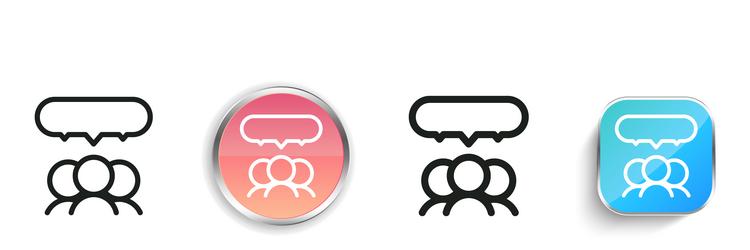 feedback icon thin linear regular and button vector image