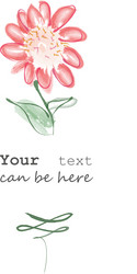 Flower with text vector