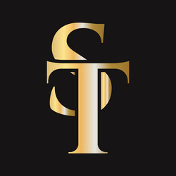 Initial monogram letter ts logo design st Vector Image