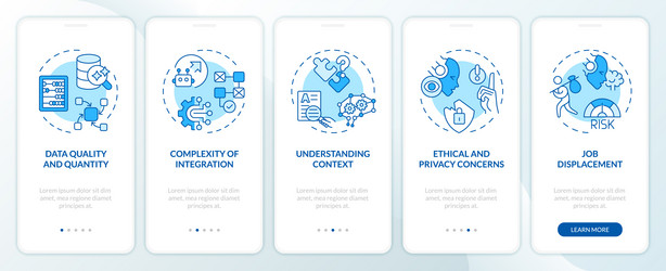 walkthrough challenges of cognitive computing vector image