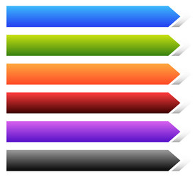 Empty banner button background with arrow shape vector