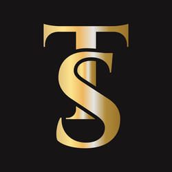 Initial monogram letter ts logo design st Vector Image