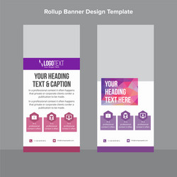 polygonal purple and blue rollup banner Vector Image