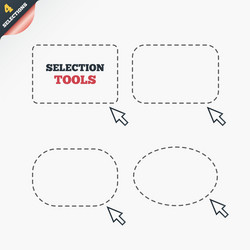 selection rectangles dashed lines with cursor vector image