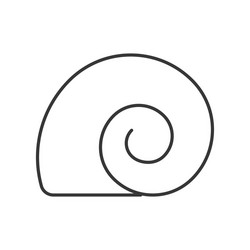 shell snails set of ocean life line design vector image