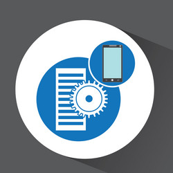 smartphone programming web data gear vector