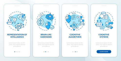 walkthrough architecture of cognitive computing vector image