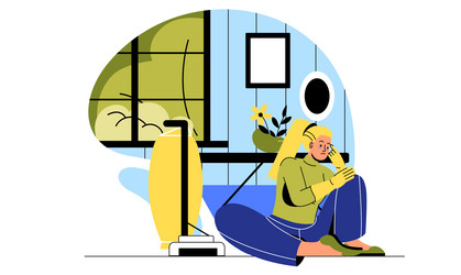 Set of women tired from housework Royalty Free Vector Image