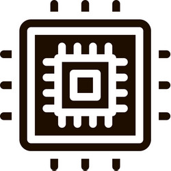 computer element processor icon vector image