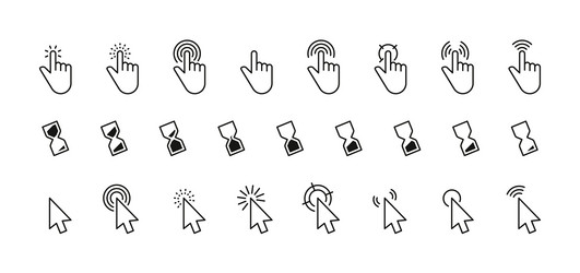 Cursor Pointer Icon - Click & Load vector image