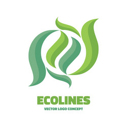 ecolines - logo template creative vector