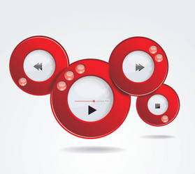 light web elements buttons switchers player audio vector image