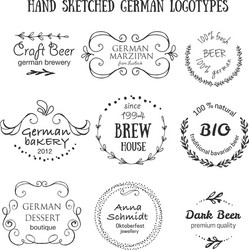 german vintage badges and icons Vector Image