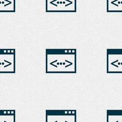 Code sign icon programmer symbol seamless abstract vector