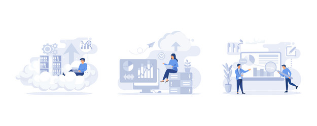 big data and cloud computing actionable vector image
