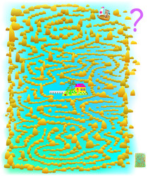 Labyrinth Puzzle Game - Dog Navigation vector