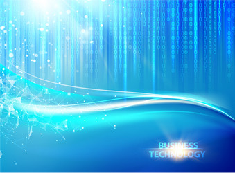 blue background with bigdata cyber code vector image