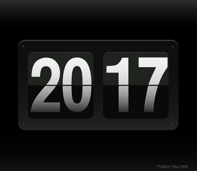 count down clock with 2017 year vector