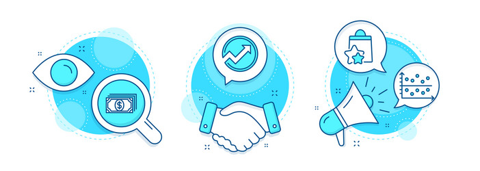 dot plot audit and loyalty points icons set vector image