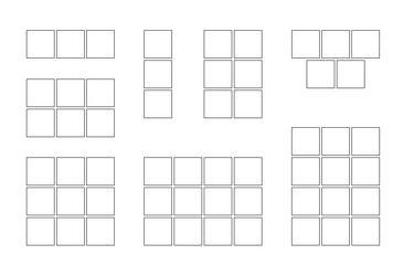 frame collage from square shape for photo image vector image