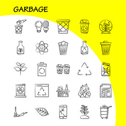 garbage hand drawn icon for web print and mobile vector image