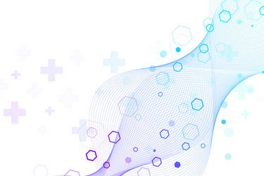 abstract hexagonal background with waves vector image
