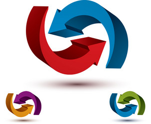 infinite loop arrows abstract symbol graphic vector image
