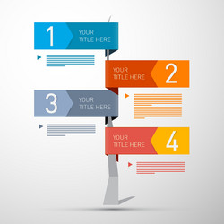 progress steps for tutorial infographics vector image