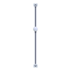 vertical interface slider with round handle vector image
