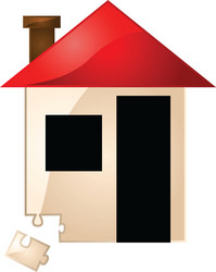 Real estate missing piece vector