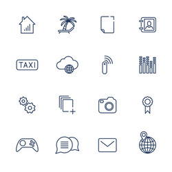 Simple ui icons for app sites programs vector