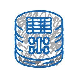 sql query database icon doodle vector image