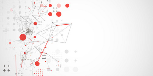 technology background with plexus effect big data vector image