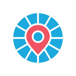 abstract map pin logo location pointer symbol vector image