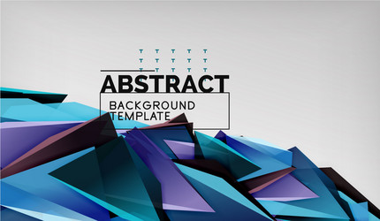 3d geometric triangular shapes abstract background vector image