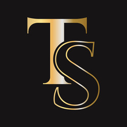 Initial monogram letter ts logo design st Vector Image
