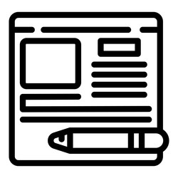 program implementation script icon outline vector image