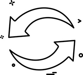Refresh reload arrow basic icon vector