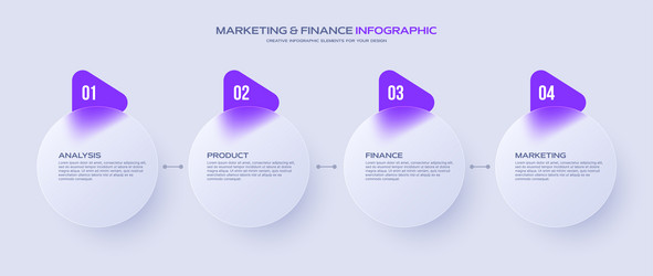 Business timeline chart template infographic 4 Vector Image