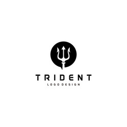 circular trident logo neptune god poseidon triton Vector Image