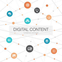 digital content trendy web template with simple vector image