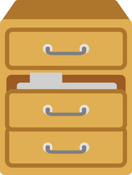 files in drawer vector image