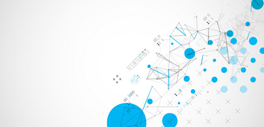 technology background with plexus effect big data vector image