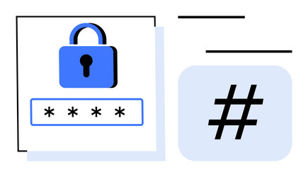 secure password entry with lock icon and metadata vector image