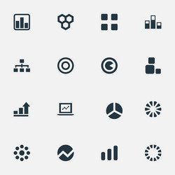 set of simple icons element vector image